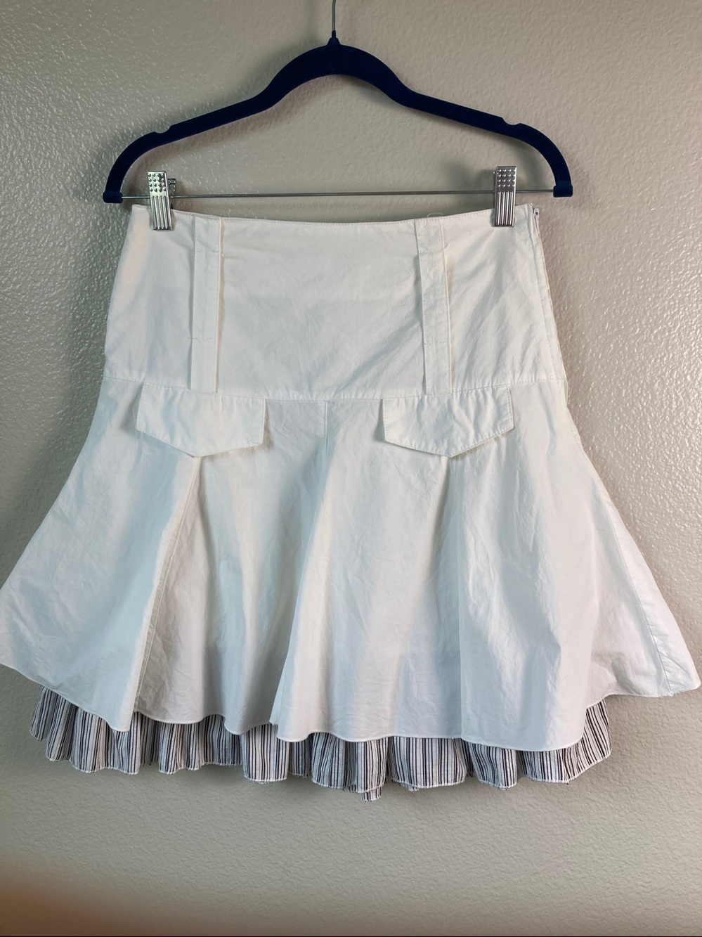 Vintage Y2K cache cache French brand layered ruffle sz 36 US S